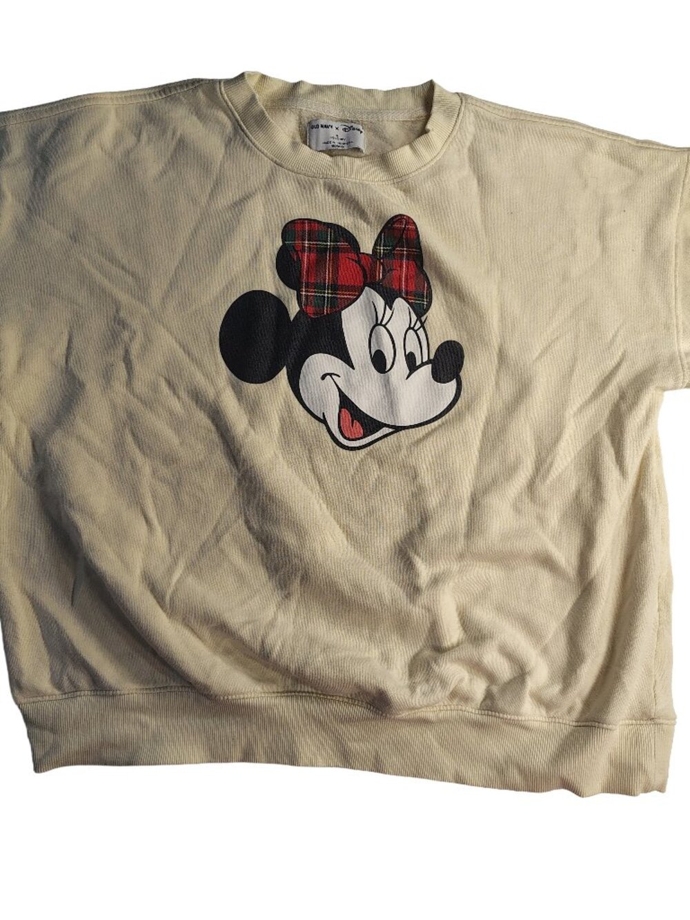 Women's Small Beige Old Navy x Disney Brand Minnie Mouse Themed Sweater